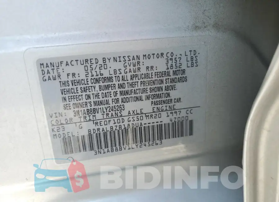 3N1AB8BV1LY245263 Photo# 12