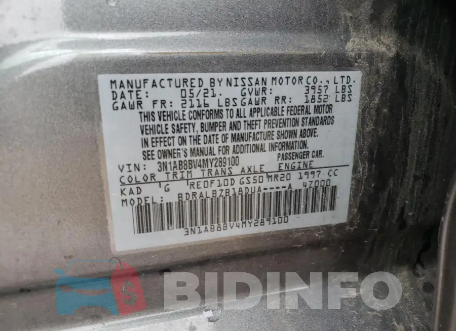 3N1AB8BV4MY289100 Photo# 13