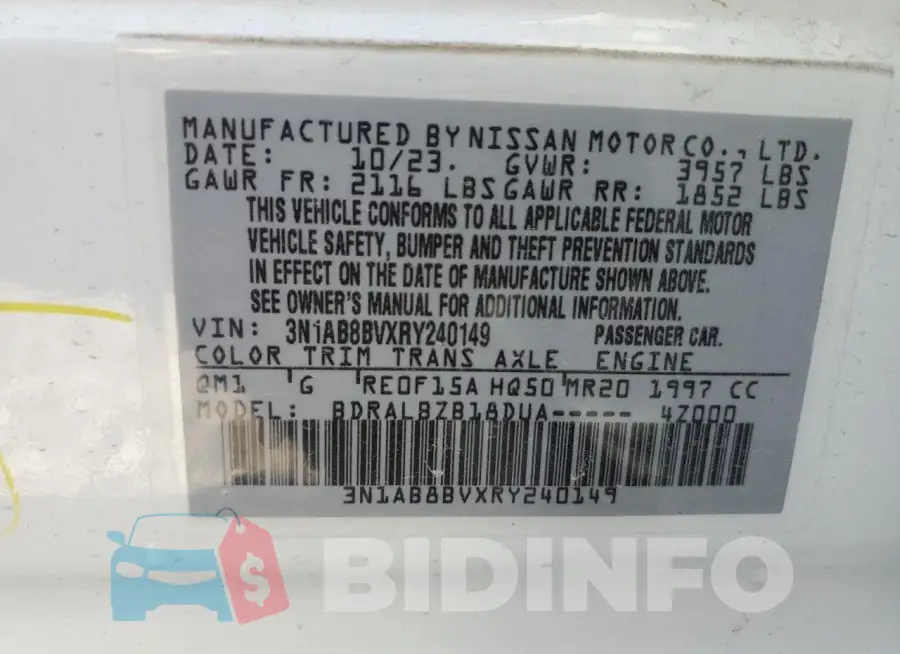 3N1AB8BVXRY240149 Photo# 13