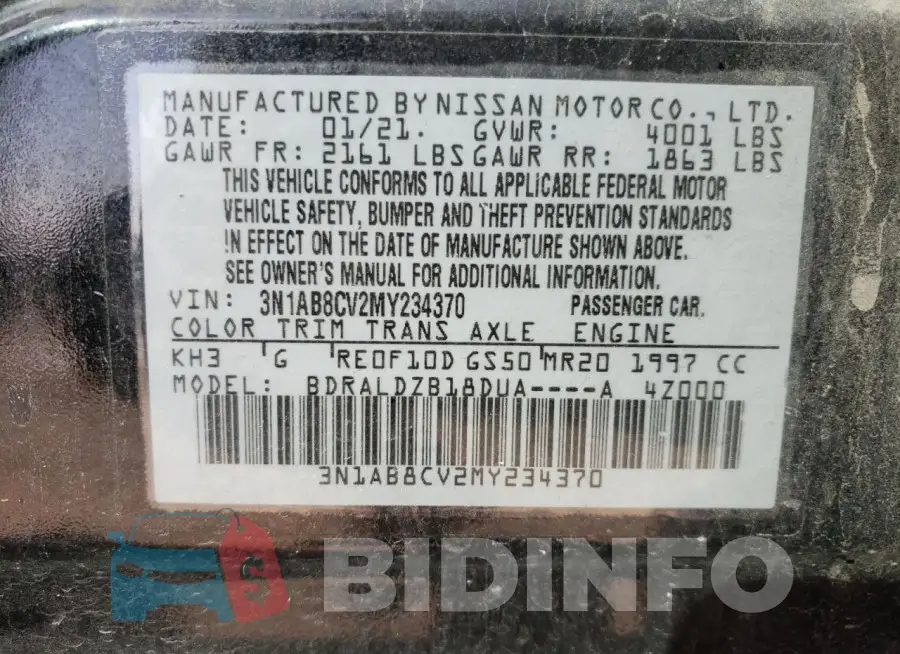 3N1AB8CV2MY234370 Photo# 13