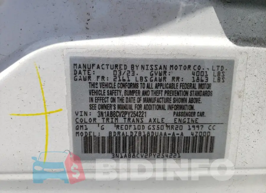 3N1AB8CV2PY254221 Photo# 12
