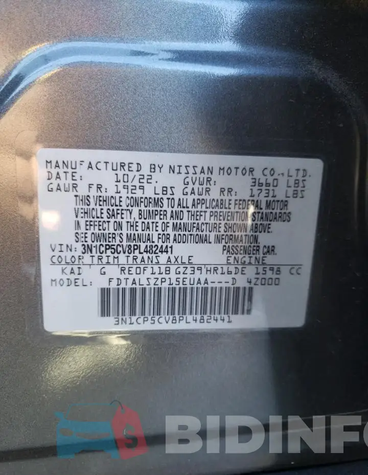3N1CP5CV8PL482441 Photo# 13