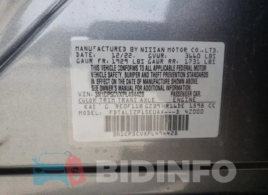 3N1CP5CVXPL494428 Photo# 13