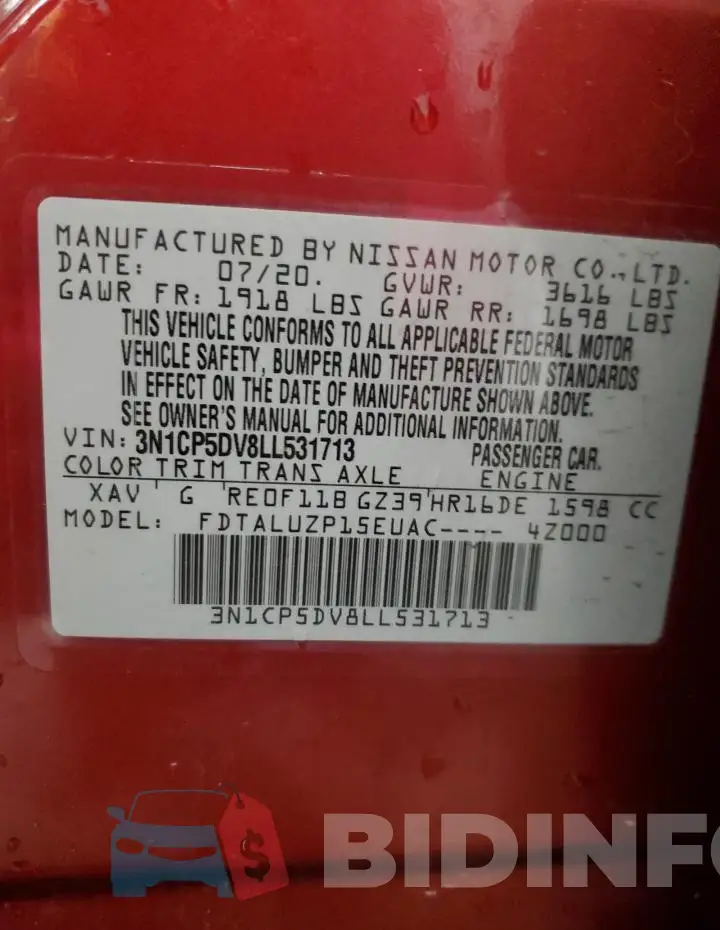 3N1CP5DV8LL531713 Photo# 13
