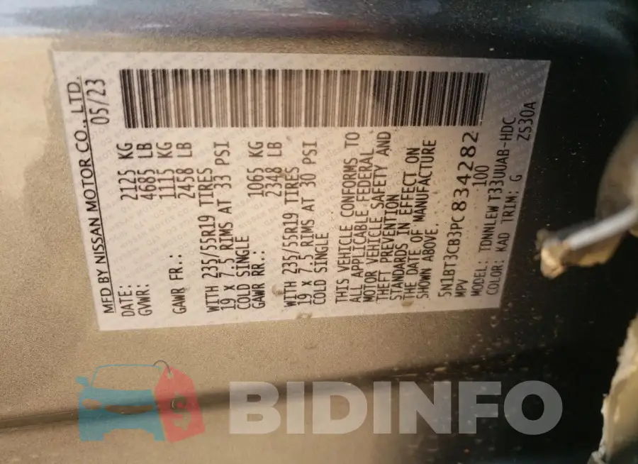 5N1BT3CB3PC834282 Photo# 12