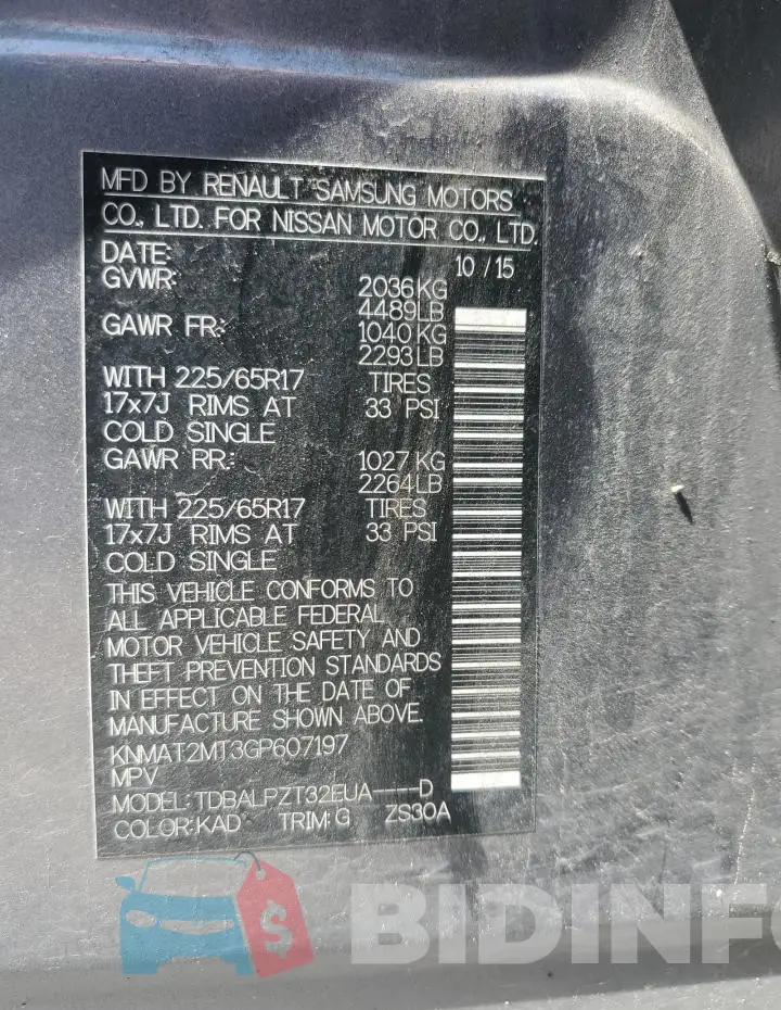 KNMAT2MT3GP607197 Photo# 13