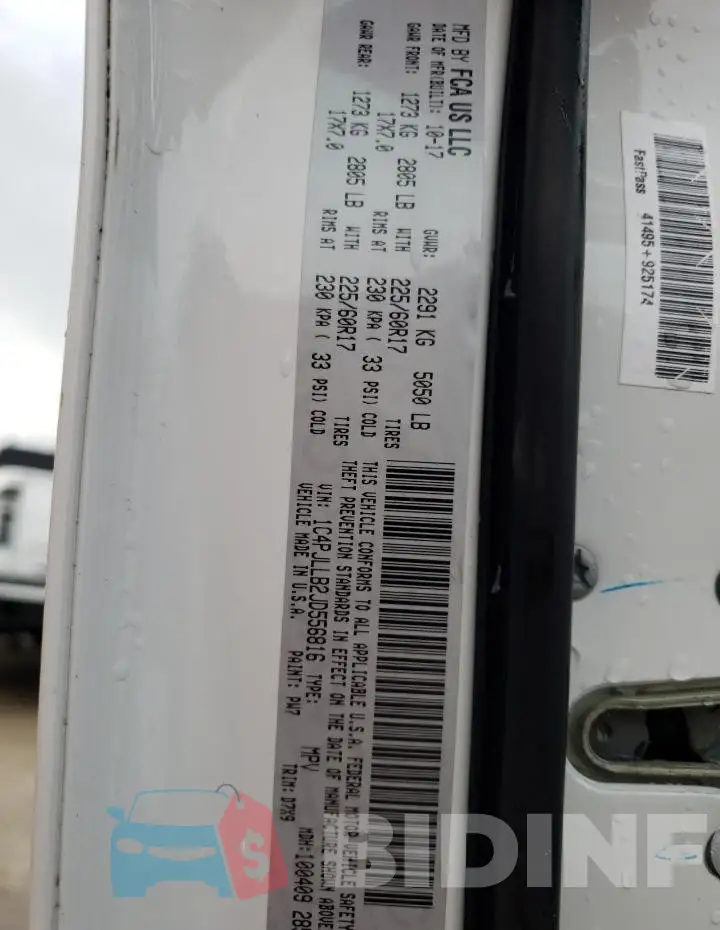 1C4PJLLB2JD556816 Photo# 13