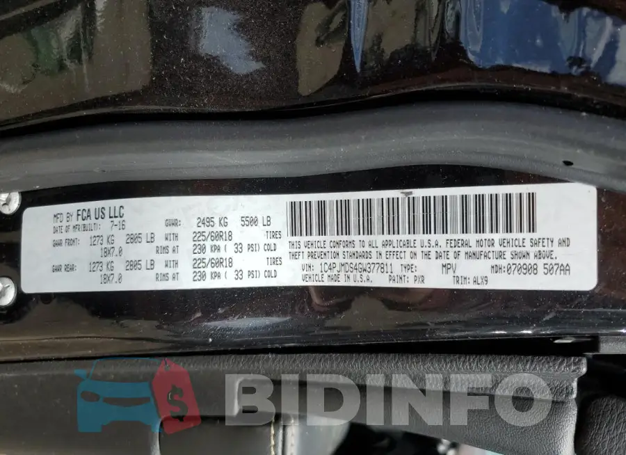 1C4PJMDS4GW377811 Photo# 12