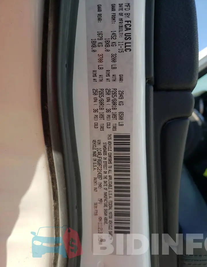 1C4RJFAG0FC214397 Photo# 14