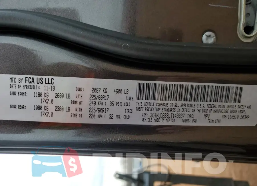 3C4NJDBB8LT149837 Photo# 13