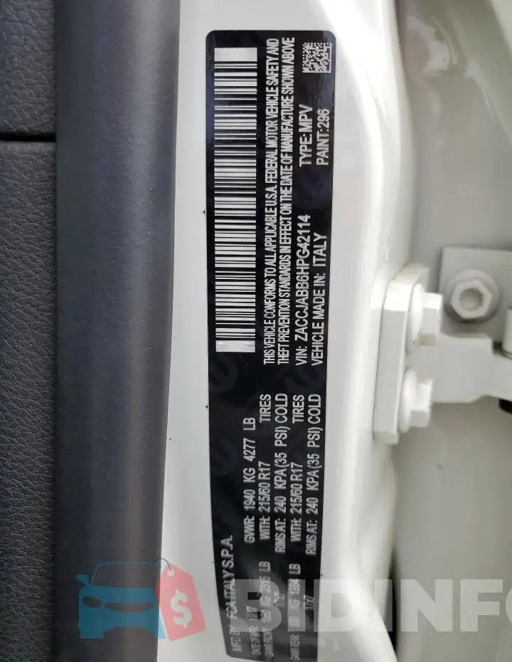 ZACCJABB6HPG42114 Photo# 12