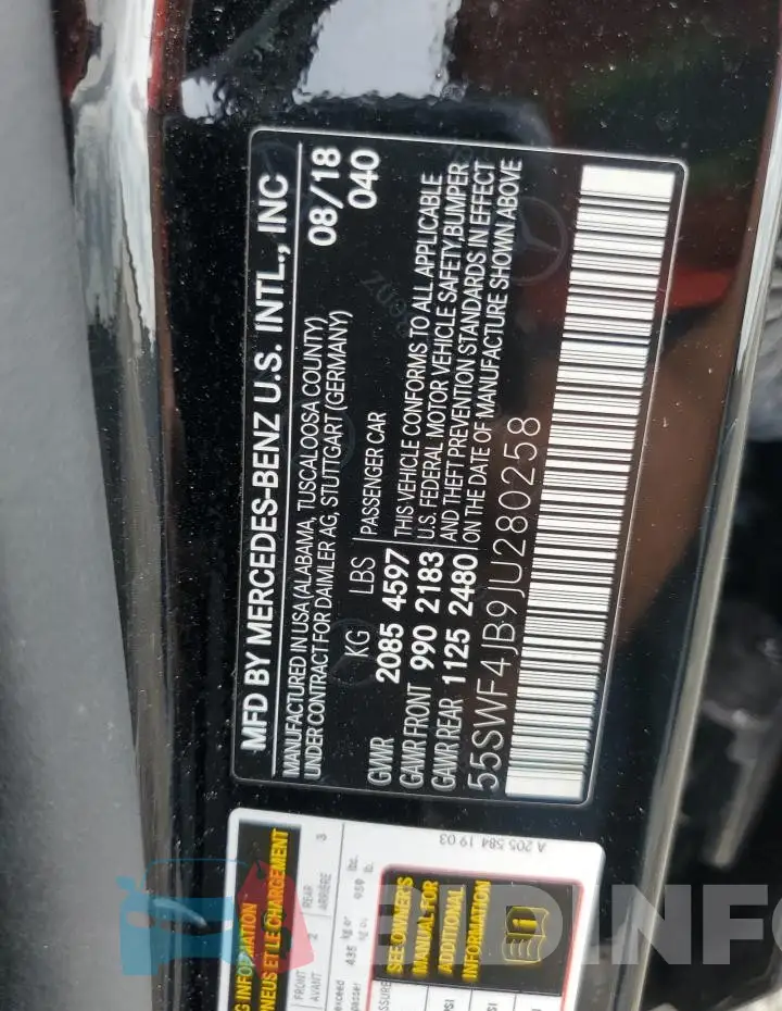 55SWF4JB9JU280258 Photo# 12