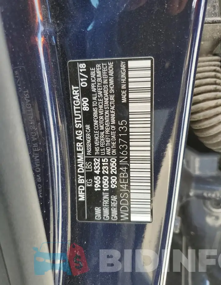 WDDSJ4EB4JN637135 Photo# 12