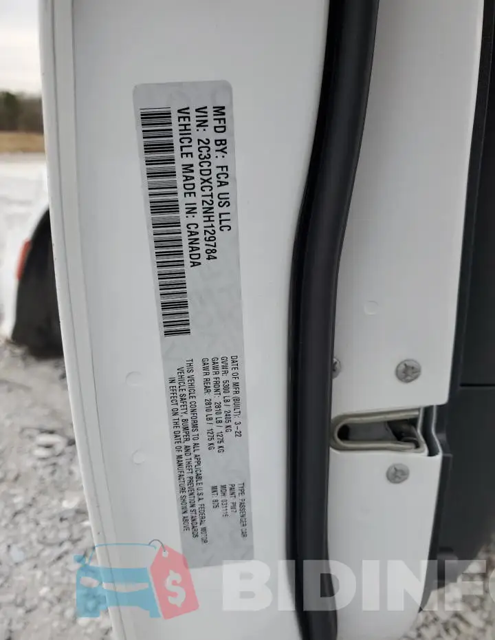 2C3CDXCT2NH129784 Photo# 12