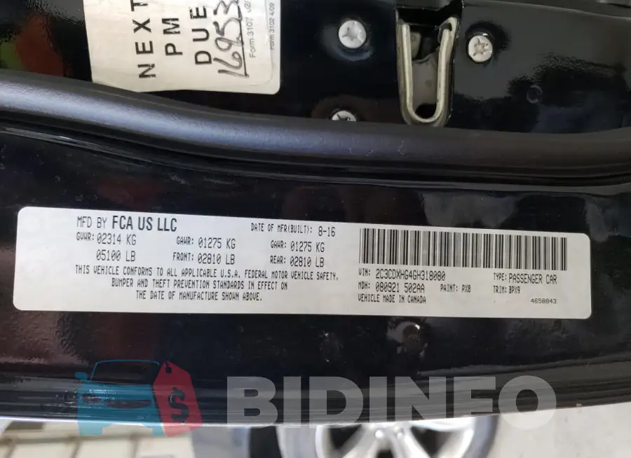 2C3CDXHG4GH318080 Photo# 12