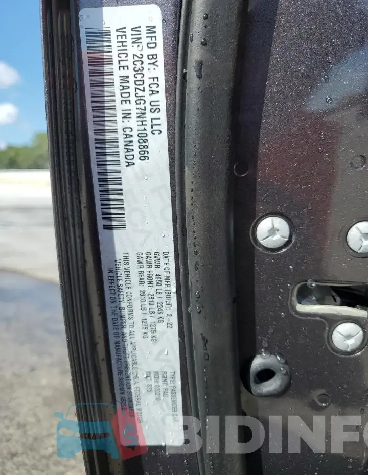 2C3CDZJG7NH108866 Photo# 12