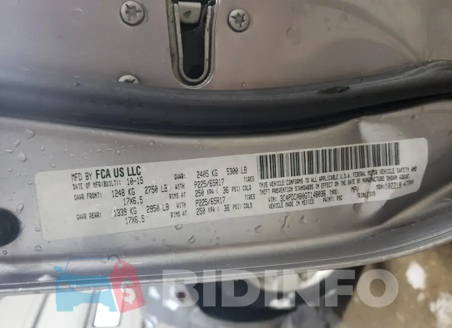 3C4PDCAB0GT148036 Photo# 13