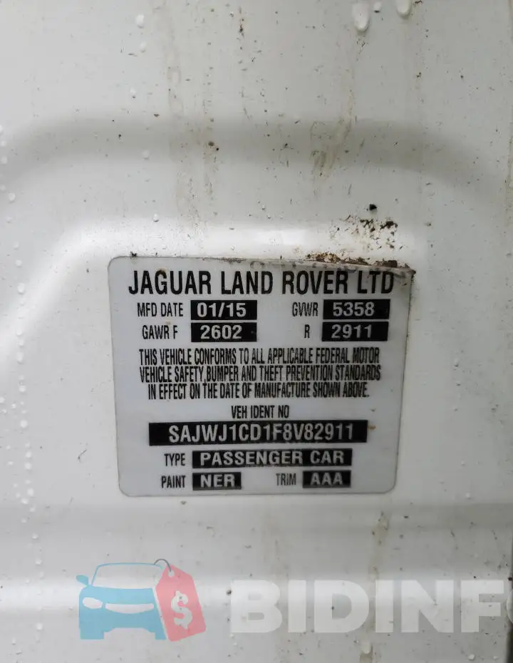 SAJWJ1CD1F8V82911 Photo# 12