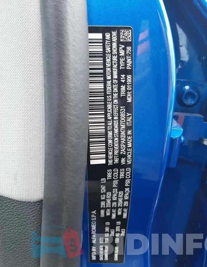 ZASPAKBN7M7D08531 Photo# 13