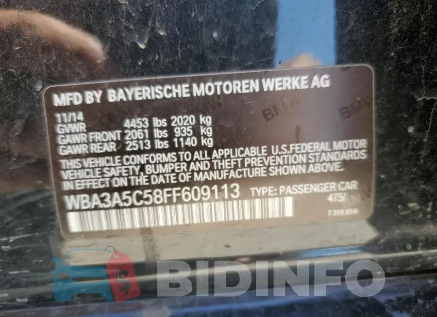 WBA3A5C58FF609113 Photo# 12