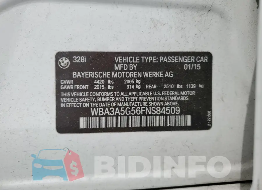 WBA3A5G56FNS84509 Photo# 12