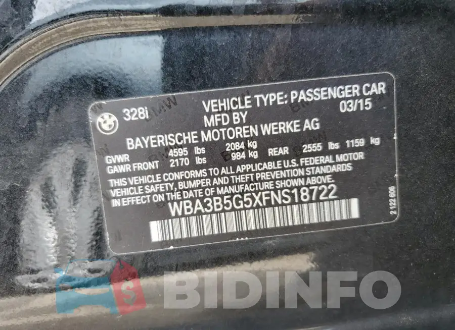 WBA3B5G5XFNS18722 Photo# 12