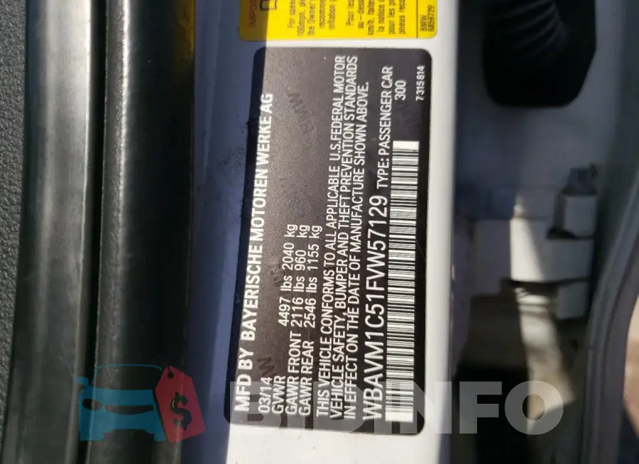 WBAVM1C51FVW57129 Photo# 13
