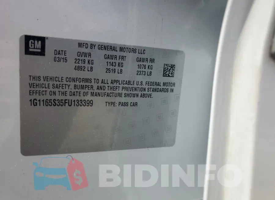 1G1165S35FU133399 Photo# 12