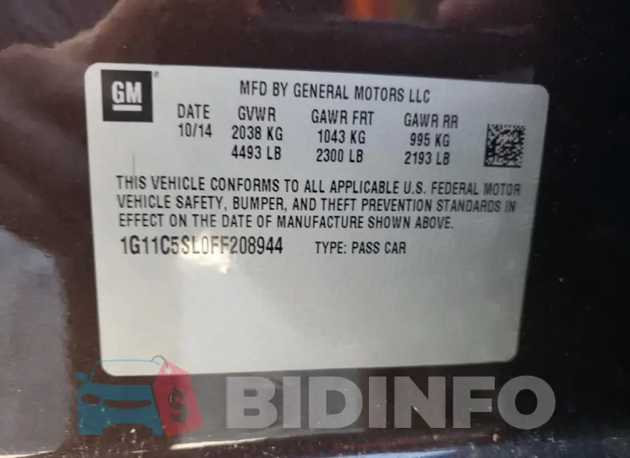 1G11C5SL0FF208944 Photo# 12