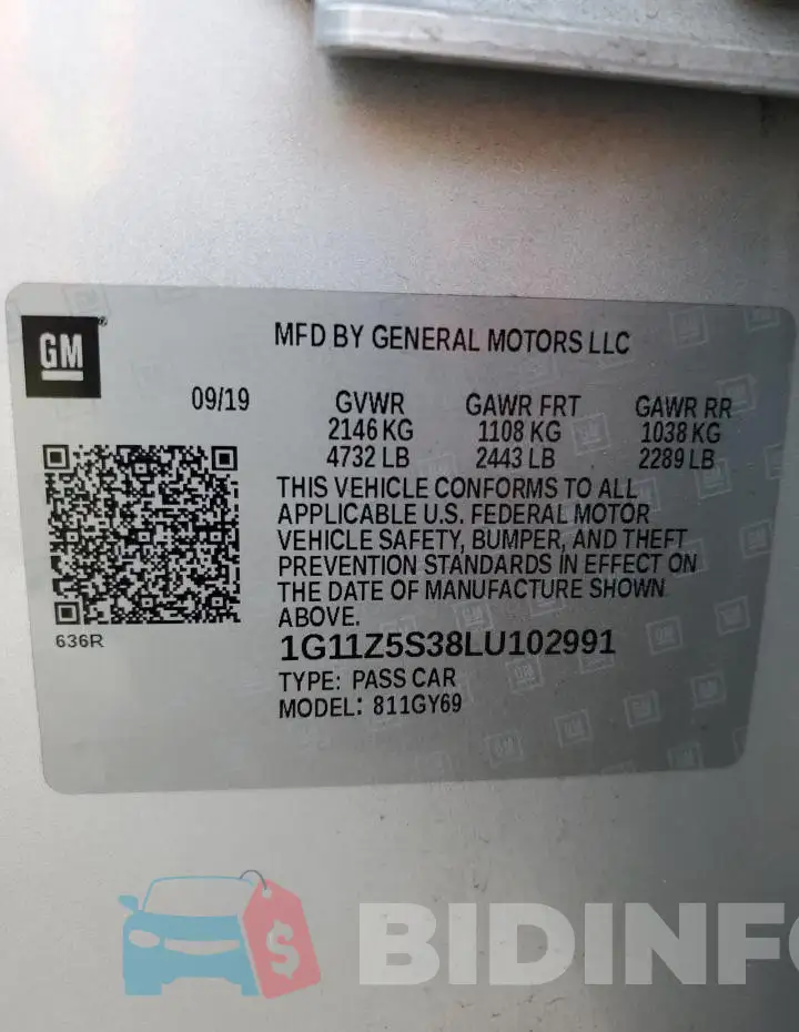1G11Z5S38LU102991 Photo# 12