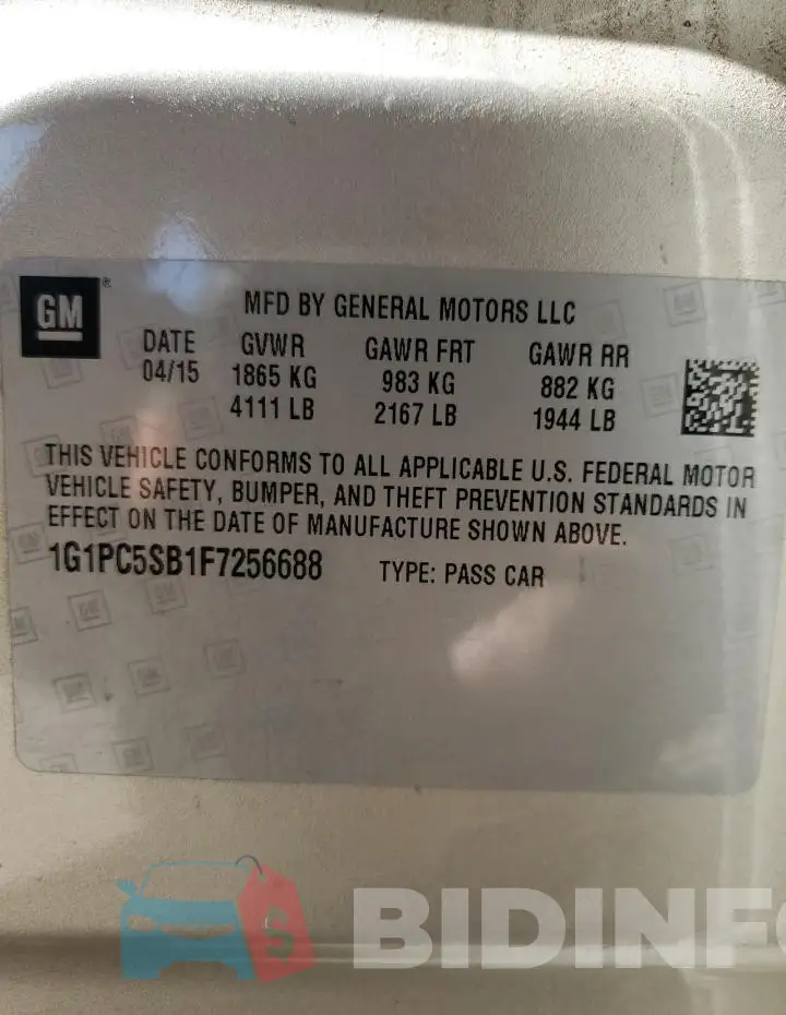 1G1PC5SB1F7256688 Photo# 12