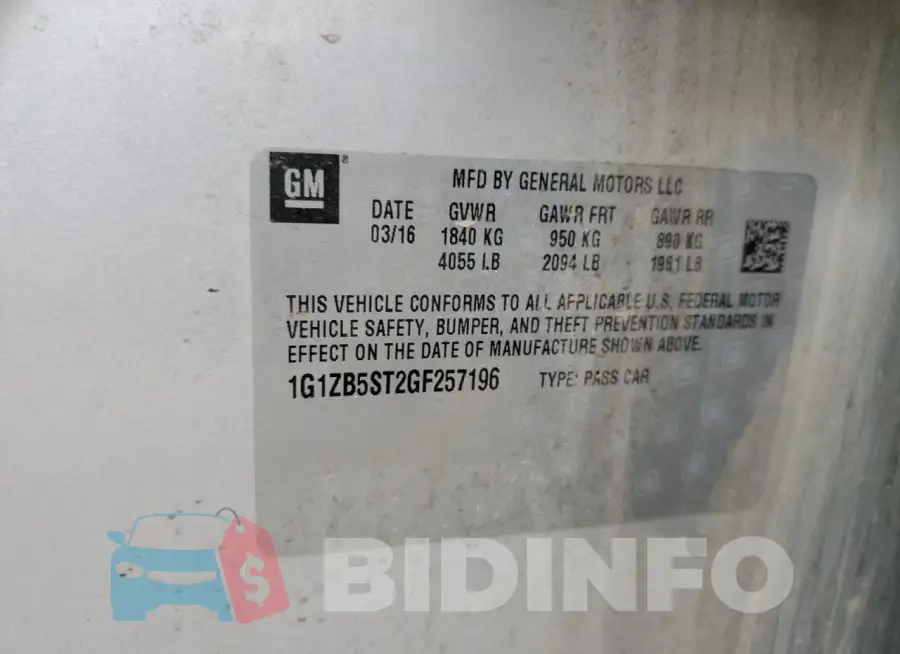 1G1ZB5ST2GF257196 Photo# 12