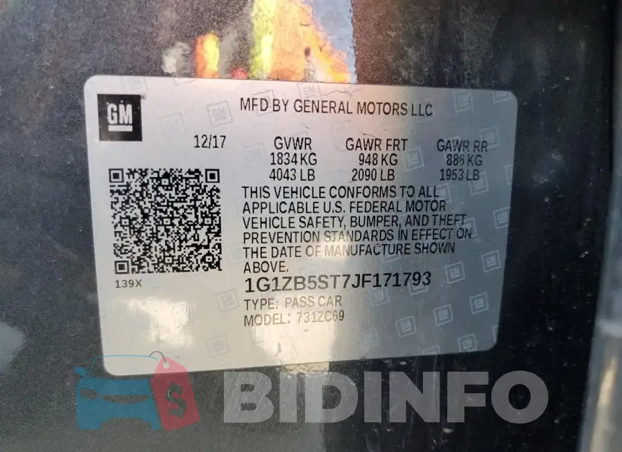 1G1ZB5ST7JF171793 Photo# 12