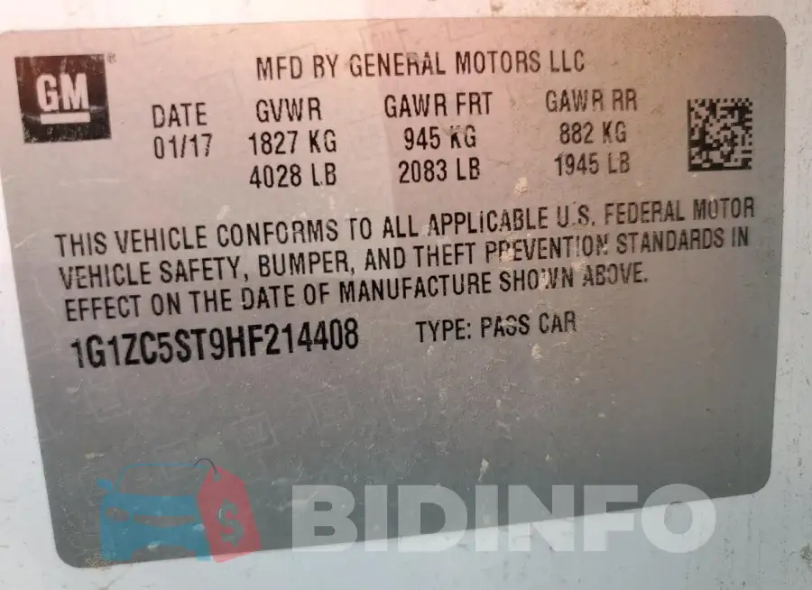 1G1ZC5ST9HF214408 Photo# 12