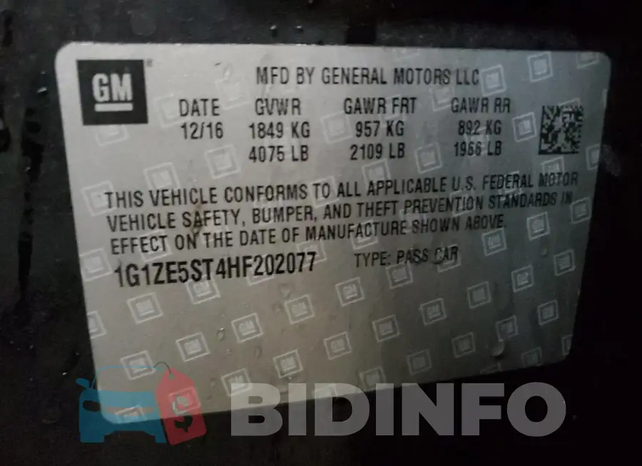 1G1ZE5ST4HF202077 Photo# 12