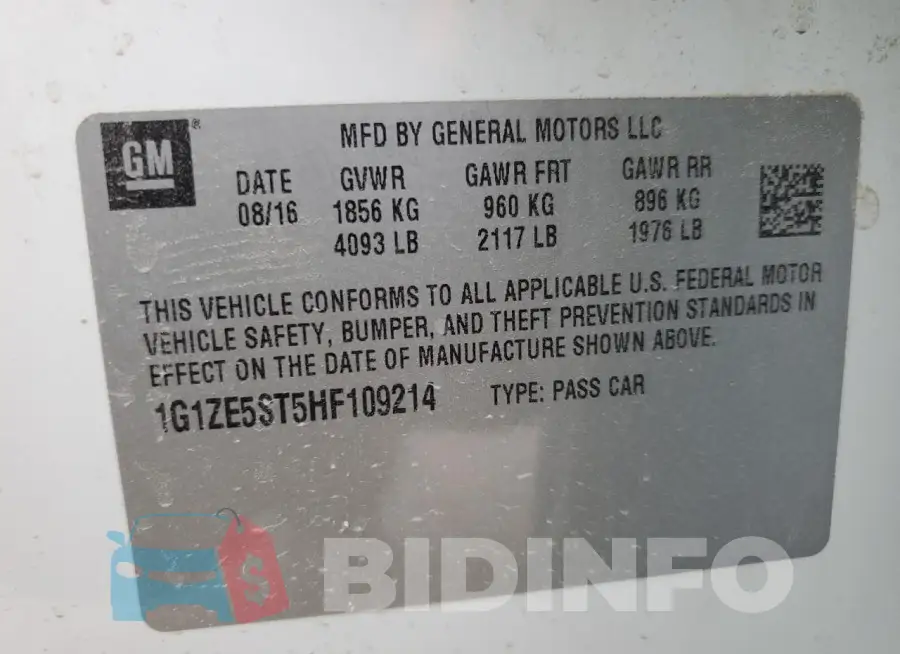 1G1ZE5ST5HF109214 Photo# 12
