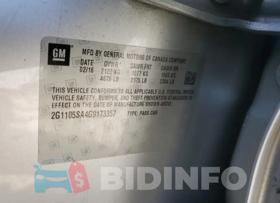 2G1105SA4G9173357 Photo# 13