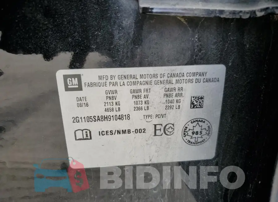 2G1105SA8H9104818 Photo# 12