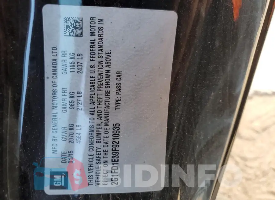 2G1FD1E39F9210935 Photo# 13