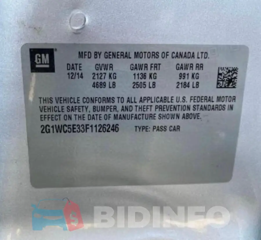 2G1WC5E33F1126246 Photo# 10