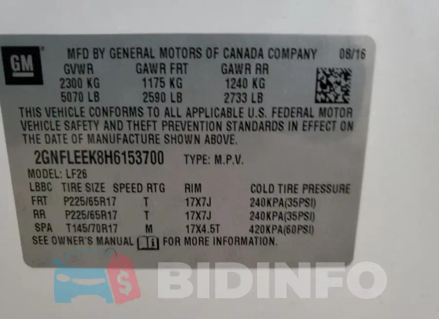 2GNFLEEK8H6153700 Photo# 14