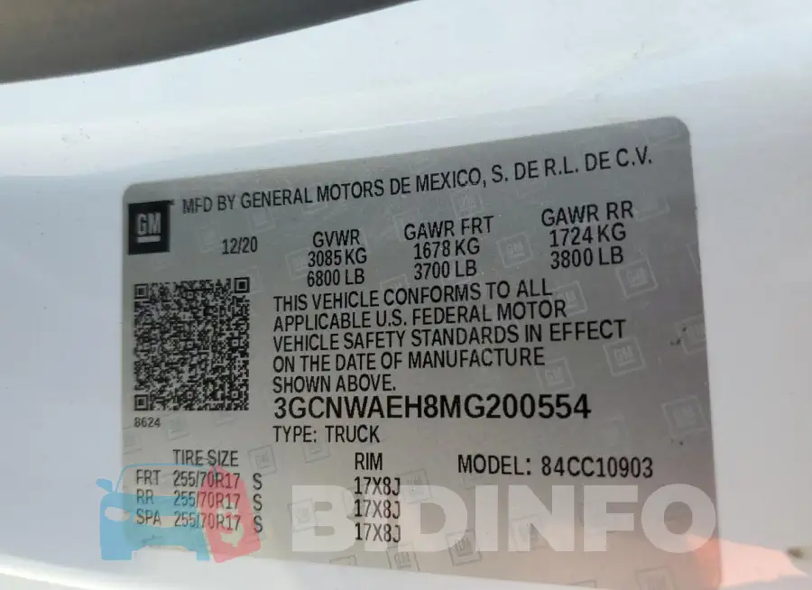 3GCNWAEH8M6200554 Photo# 13
