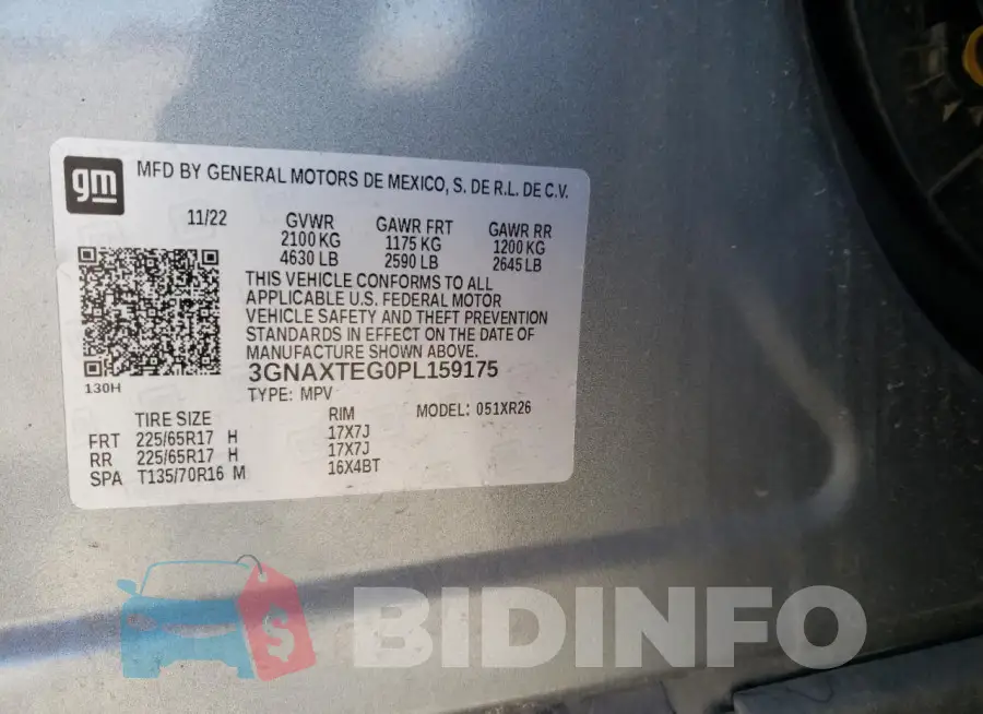 3GNAXTEG0PL159175 Photo# 13
