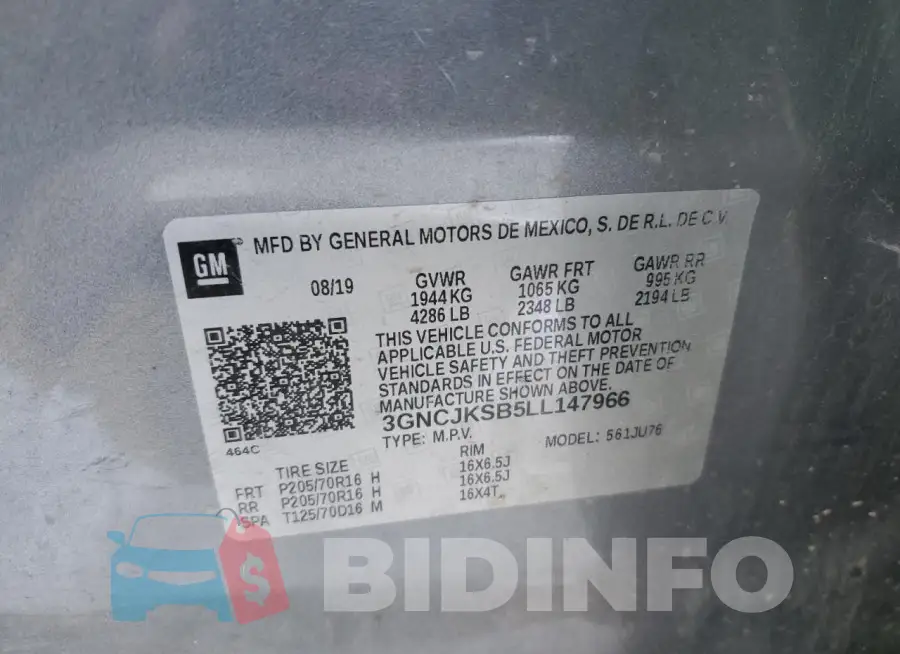 3GNCJKSB5LL147966 Photo# 12