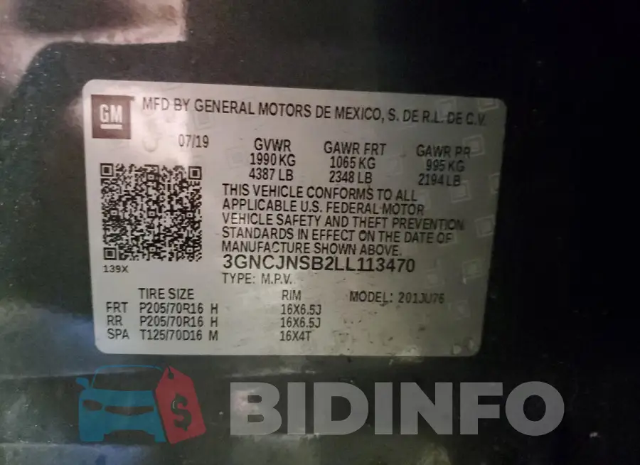 3GNCJNSB2LL113470 Photo# 12