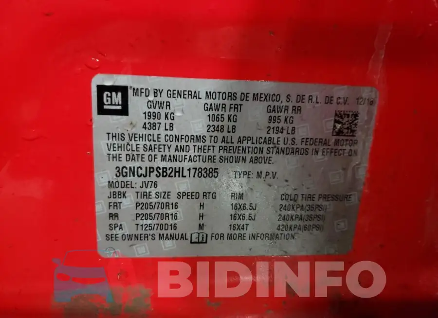 3GNCJPSB2HL178385 Photo# 13
