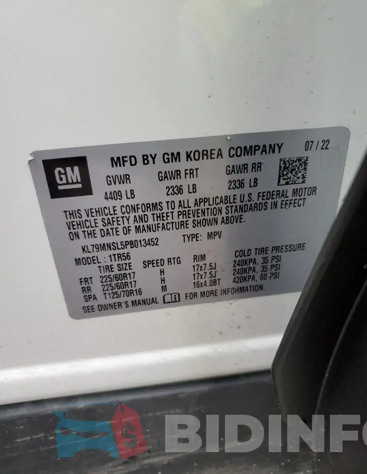 KL79MNSL5PB013452 Photo# 13