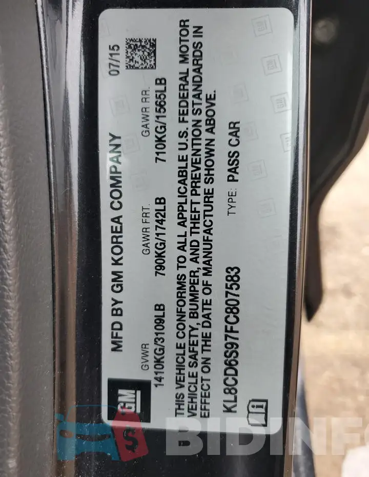 KL8CD6S97FC807583 Photo# 12