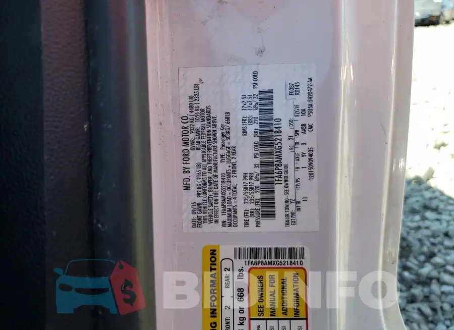 1FA6P8AMXG5218410 Photo# 12