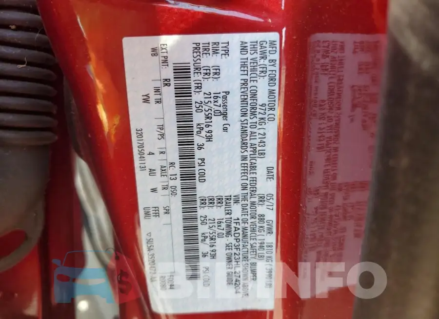 1FADP3F23HL274204 Photo# 13